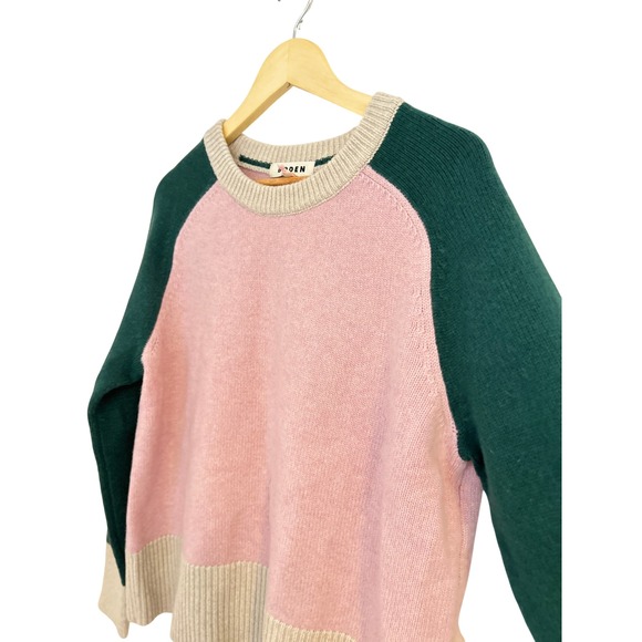 Boden Olivia Merino Wool Colorblock Sweater Size Large - Picture 9 of 11